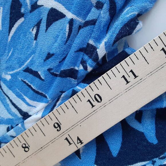 Lilly Pulitzer Avery Crop Pants High Tide You're The Zest Blue Floral Palazzo 4 - Picture 10 of 11